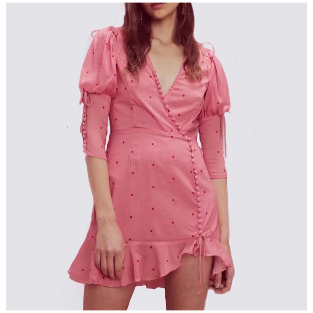 🤩Pink polka dot Cute dress